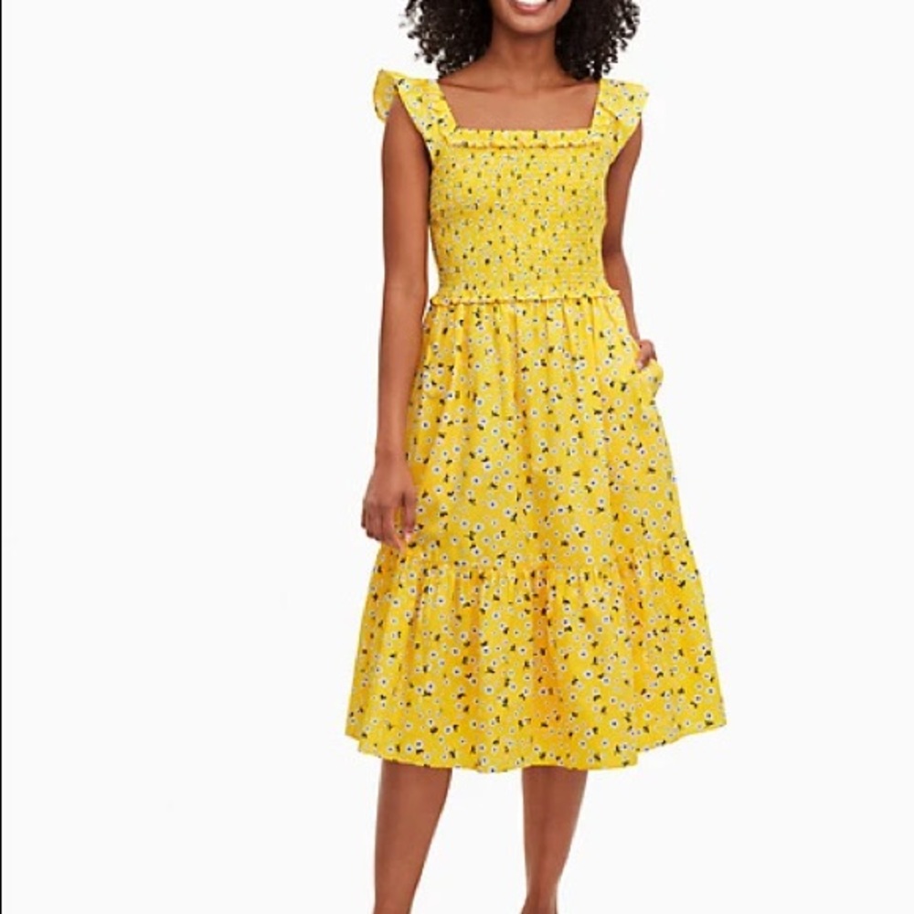 Fleurette toss voile smocked dress